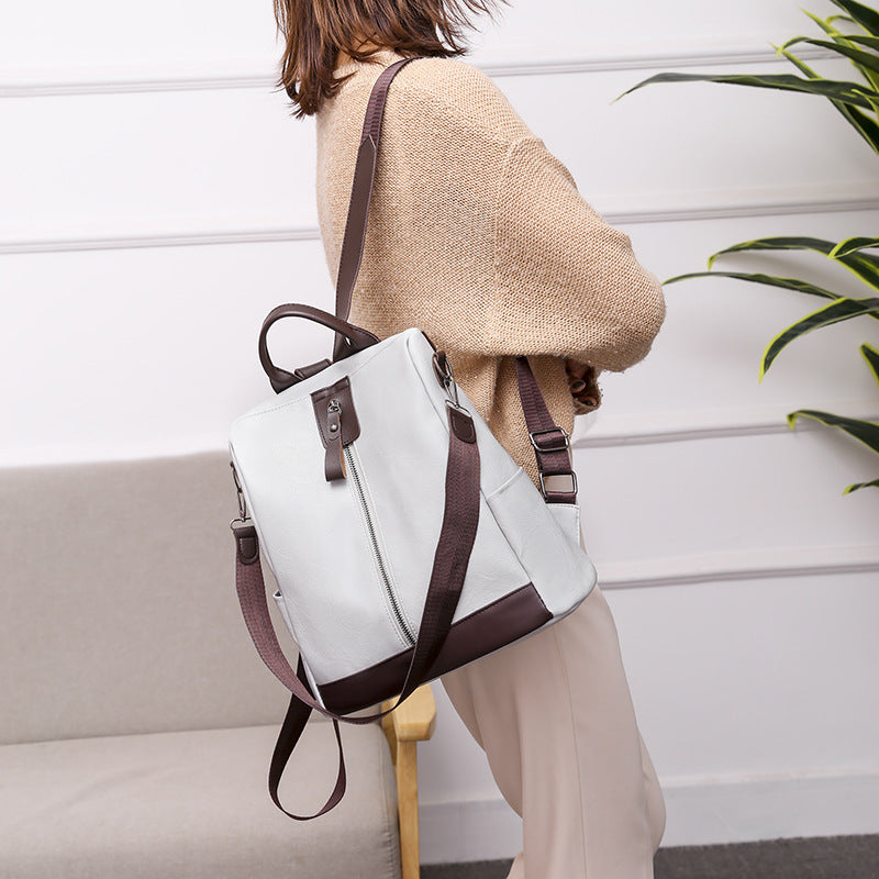 Women's Graceful Retro Soft Leather Leisure Backpacks