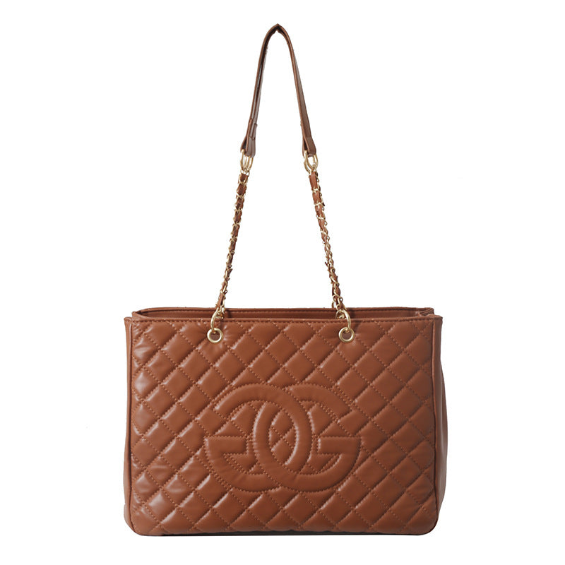 Women's Fashion Letter Tote Large Capacity Chain Trendy Crossbody Bags
