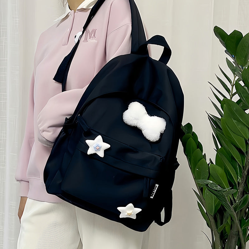 Korean Style Simple Soft Campus Vintage Backpacks