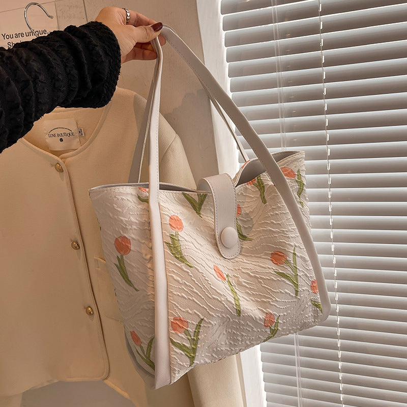 Women's Canvas Fashion Out Commuter Tote Versatile Shoulder Bags