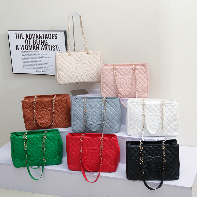 Women's Fashion Letter Tote Large Capacity Chain Trendy Crossbody Bags