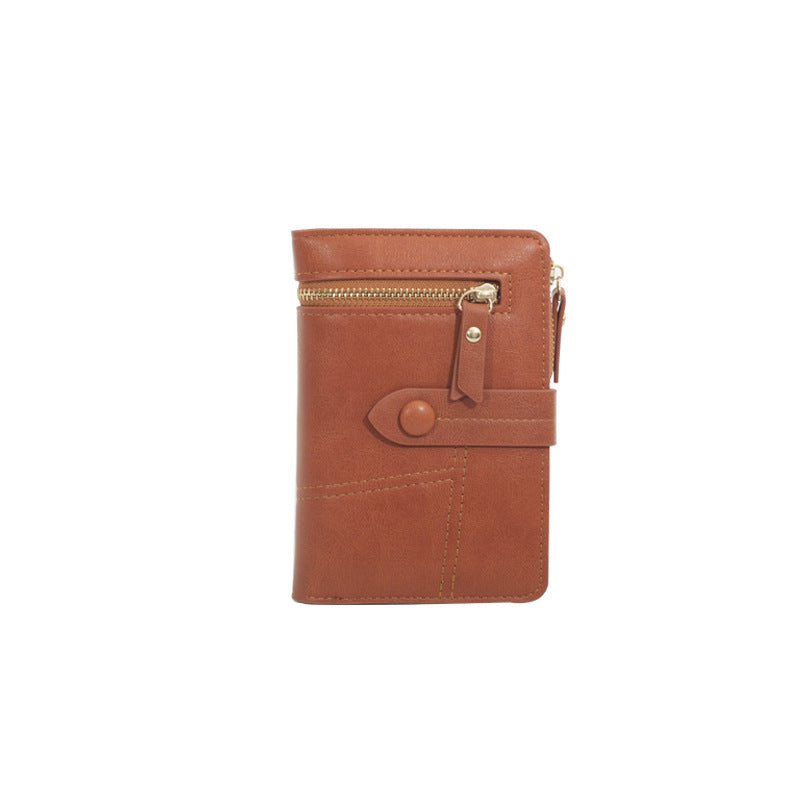 Women's Korean Short Folding Multifunctional Clutch Ladies Wallets