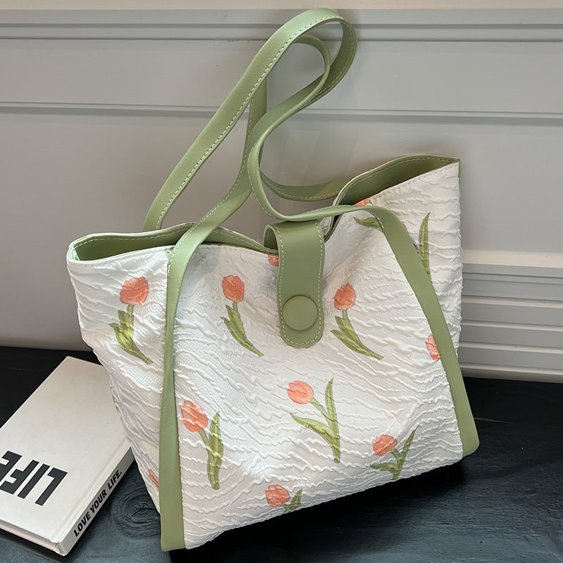 Women's Canvas Fashion Out Commuter Tote Versatile Shoulder Bags