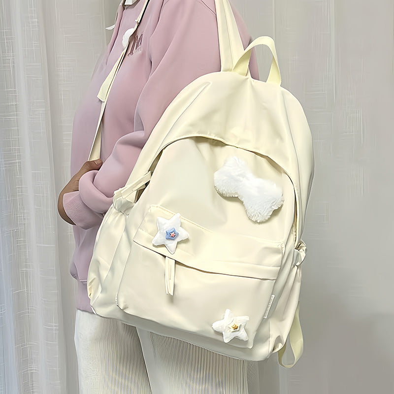 Korean Style Simple Soft Campus Vintage Backpacks