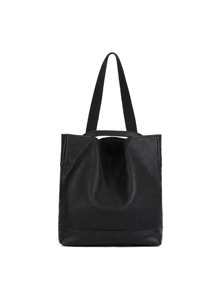 Women's Layer Cowhide Tote Solid Color Soft Crossbody Bags