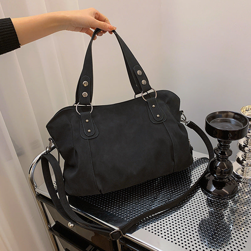 Women's Large Capacity Totes Frosted Solid Color Crossbody Bags