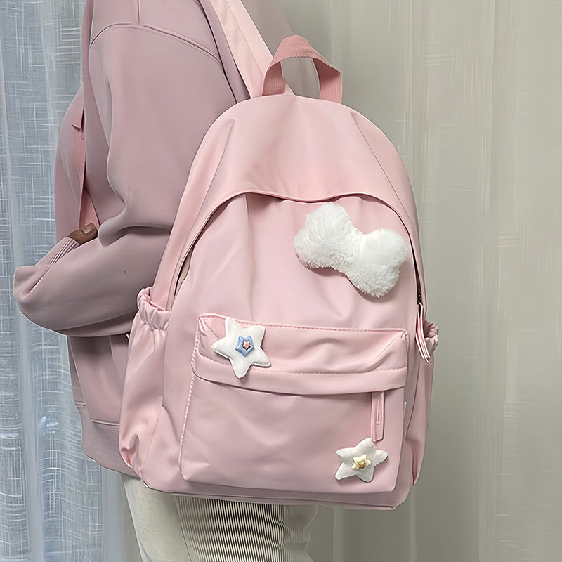 Korean Style Simple Soft Campus Vintage Backpacks