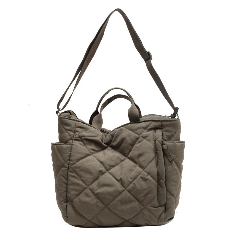 Large Capacity Totes For Class Korean Style Cotton Clothes Soft Bags