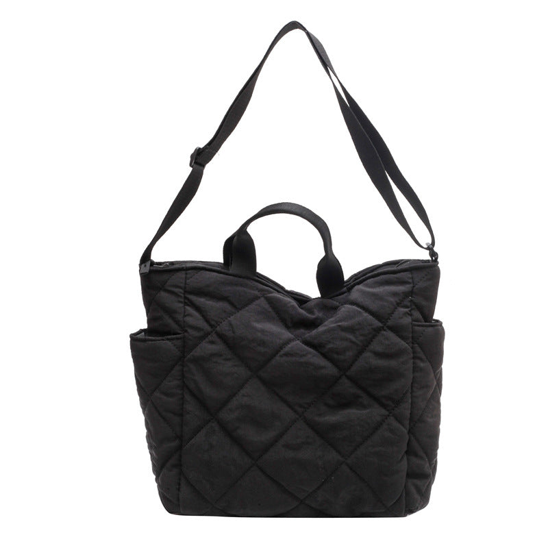 Large Capacity Totes For Class Korean Style Cotton Clothes Soft Bags
