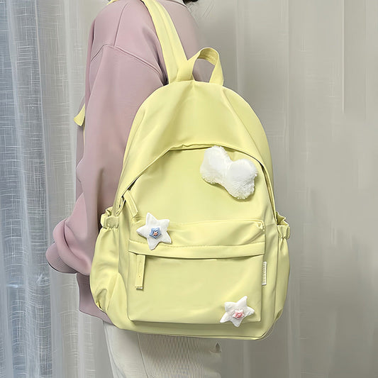 Korean Style Simple Soft Campus Vintage Backpacks