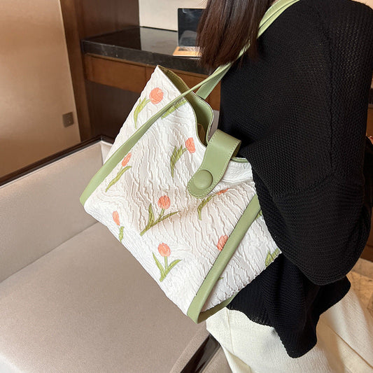 Women's Canvas Fashion Out Commuter Tote Versatile Shoulder Bags