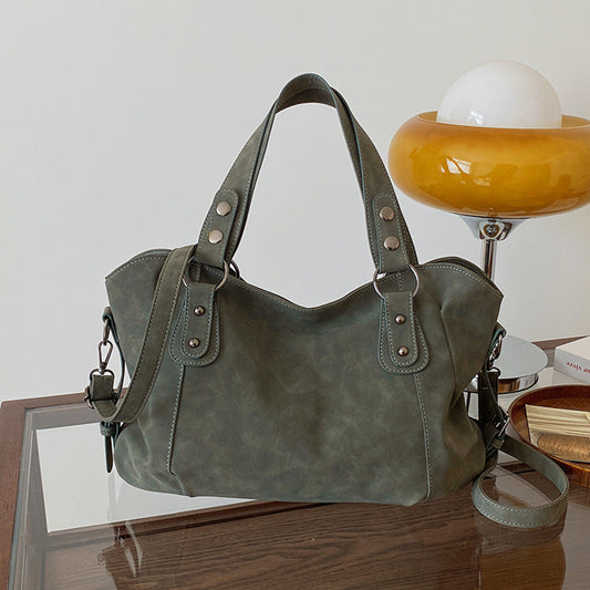 Women's Large Capacity Totes Frosted Solid Color Crossbody Bags